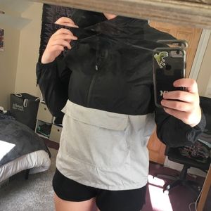 Color block rain jacket